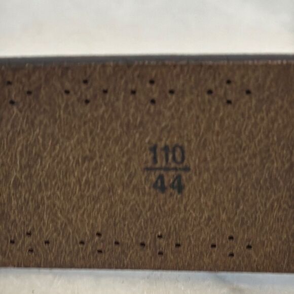 Allen Edmonds Men's Dark Brown Leather Belt detailed edges sz 44 Italy - Picture 11 of 13